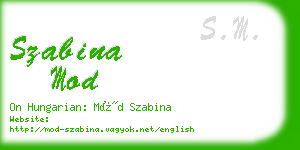 szabina mod business card